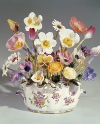 Blumen in einem Topf, Royal Worcester